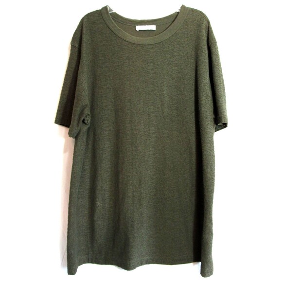 Samsoe Samsoe Green Textured Mandoli Short Sleeve T Shirt Size Medium EUC - Picture 1 of 4